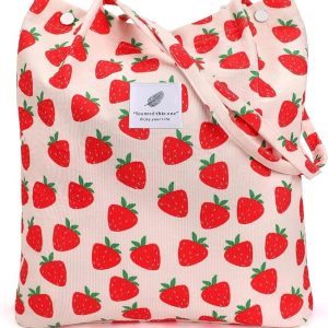BROGBUS Casual Design Shoulder Handheld Tote Handbag for Women, Girls Canvas Jhola Bag for College Office Use